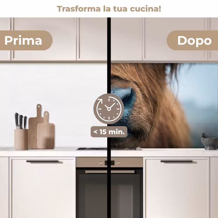 Schienale cucina - Highlander scozzese - Naso - Marrone — 3