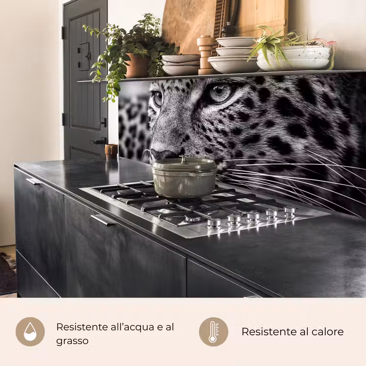 Schienale cucina - Leopardo - Nero - Bianco - Occhio — 5