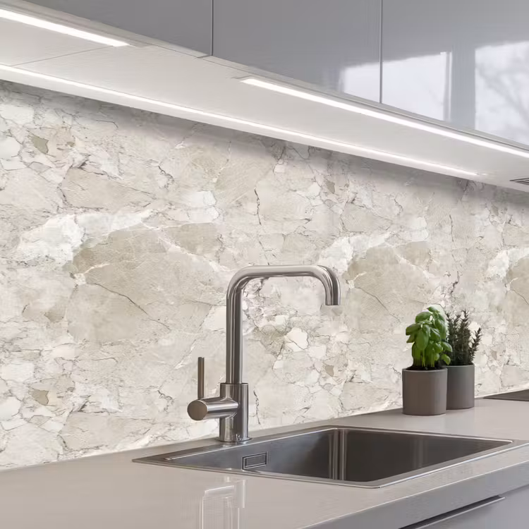 Schienale cucina - Marmo - Grigio - Venature — 2