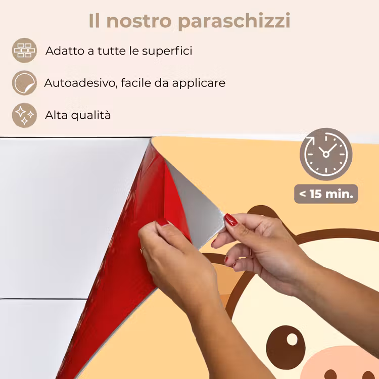 Paraschizzi cucina - Mucca - Arancione - Cartone animato — 4