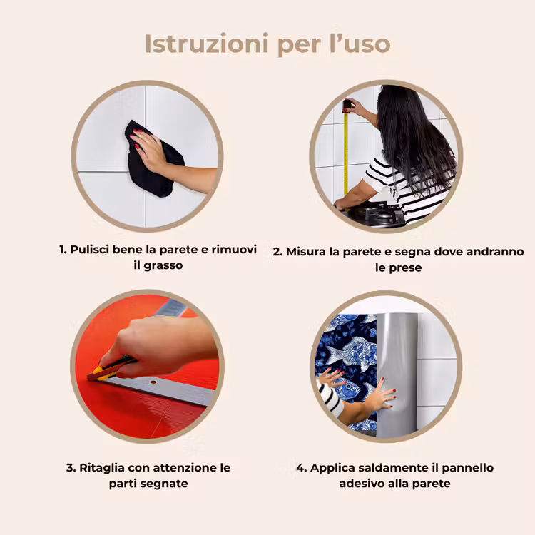 Schienale cucina - Pesci - Fiori - Blu — 9