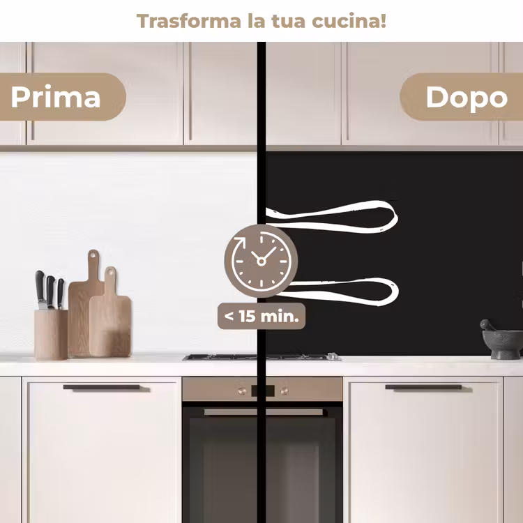 Schienale cucina - Posate - Bugiardino - Nero - Bianco — 3