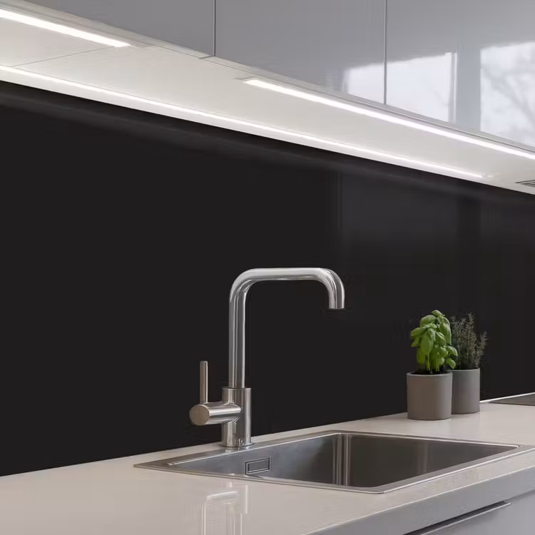 Schienale cucina - Posate - Montante - Nero - Bianco — 2