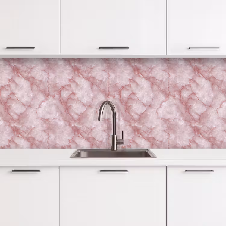 Schienale cucina - Rosa - Marmo di quarzo - Venature — 4