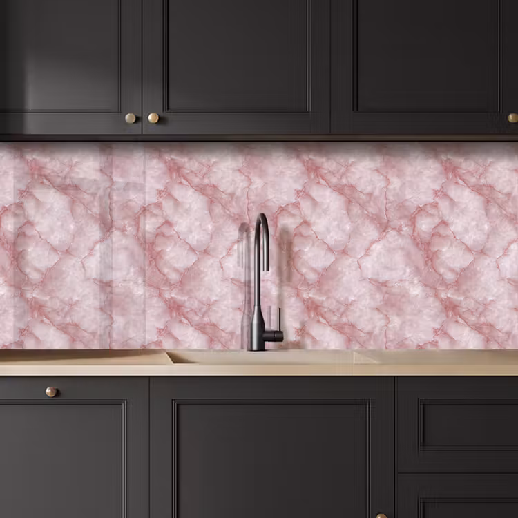 Schienale cucina - Rosa - Marmo di quarzo - Venature — 6
