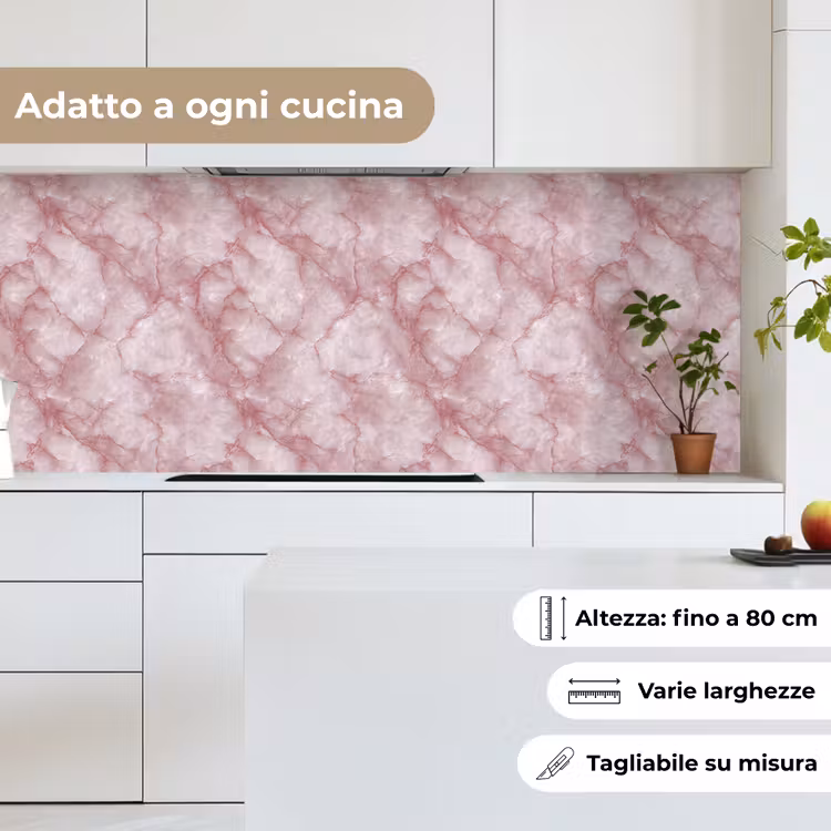 Schienale cucina - Rosa - Marmo di quarzo - Venature — 7