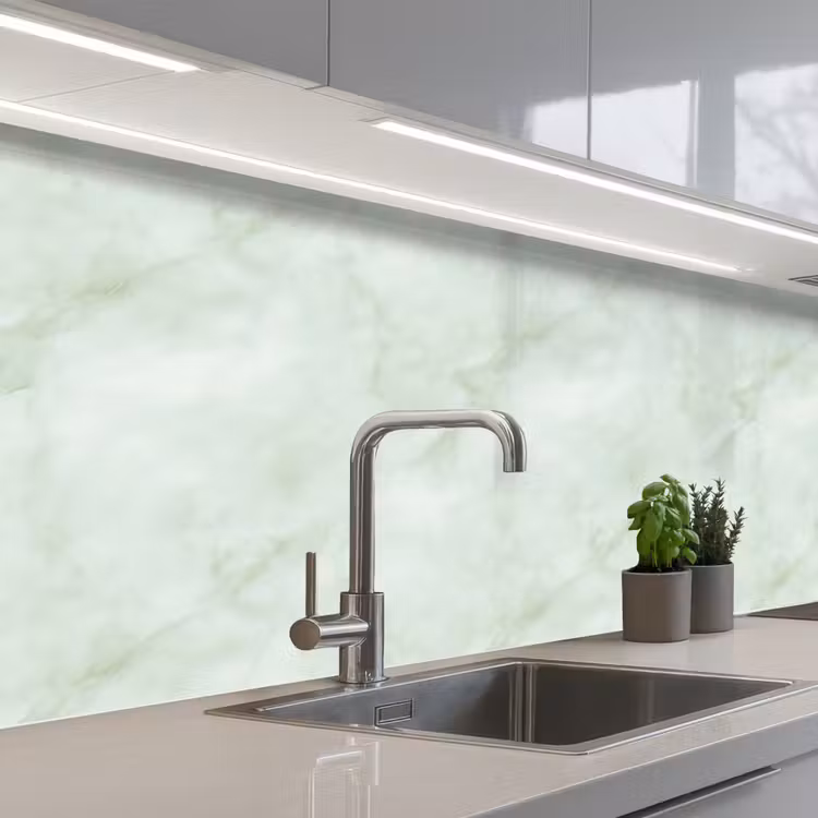 Schienale cucina - Verde - Marmo - Venature fluide — 2