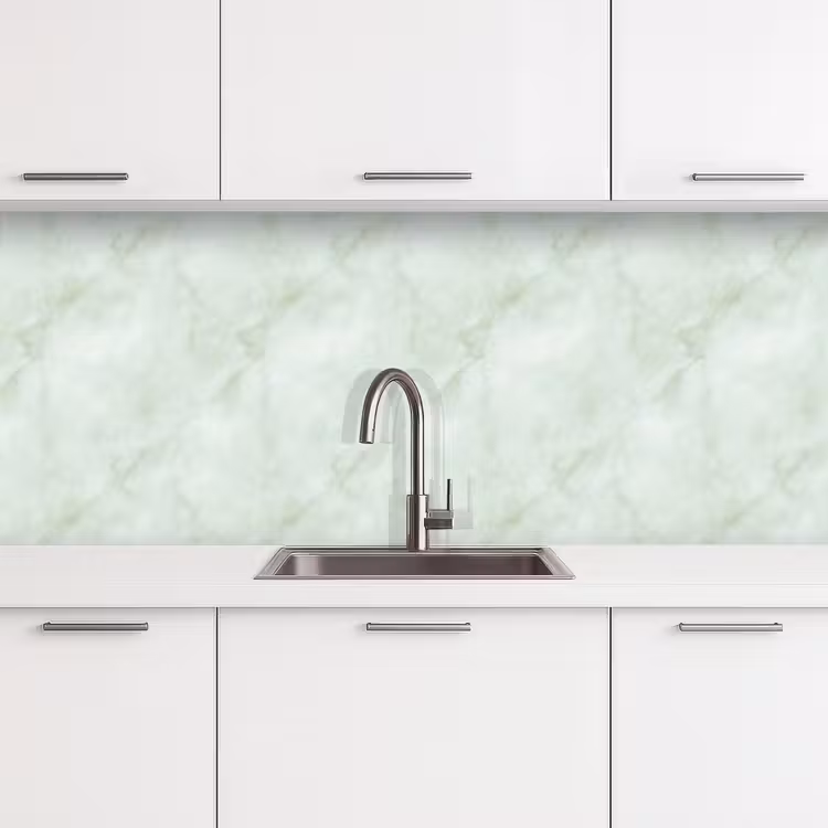 Schienale cucina - Verde - Marmo - Venature fluide — 4