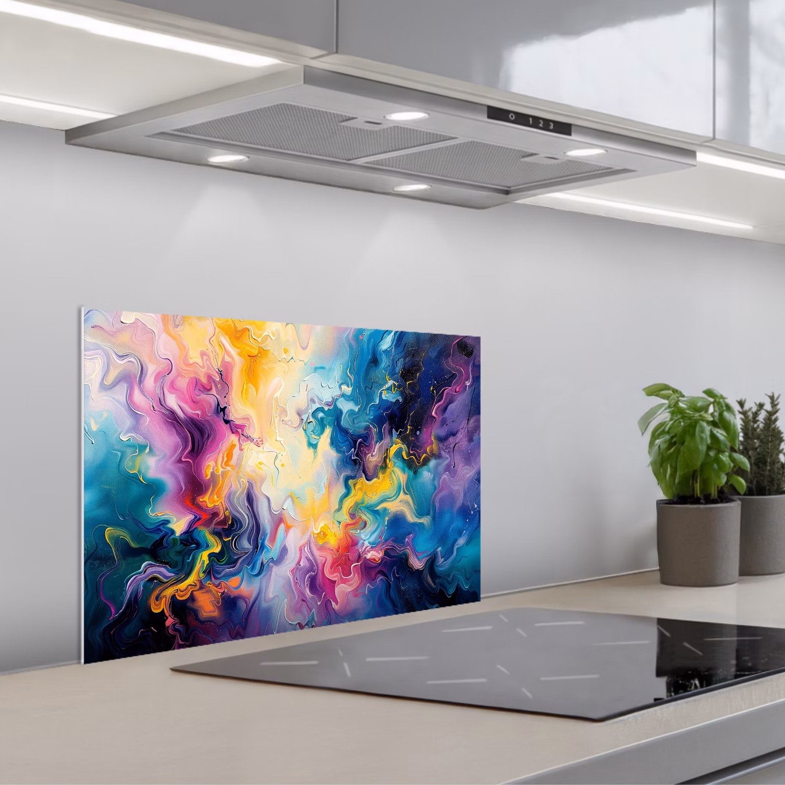 Paraschizzi cucina - Vernice - Colorata - Nero - Colori — 1