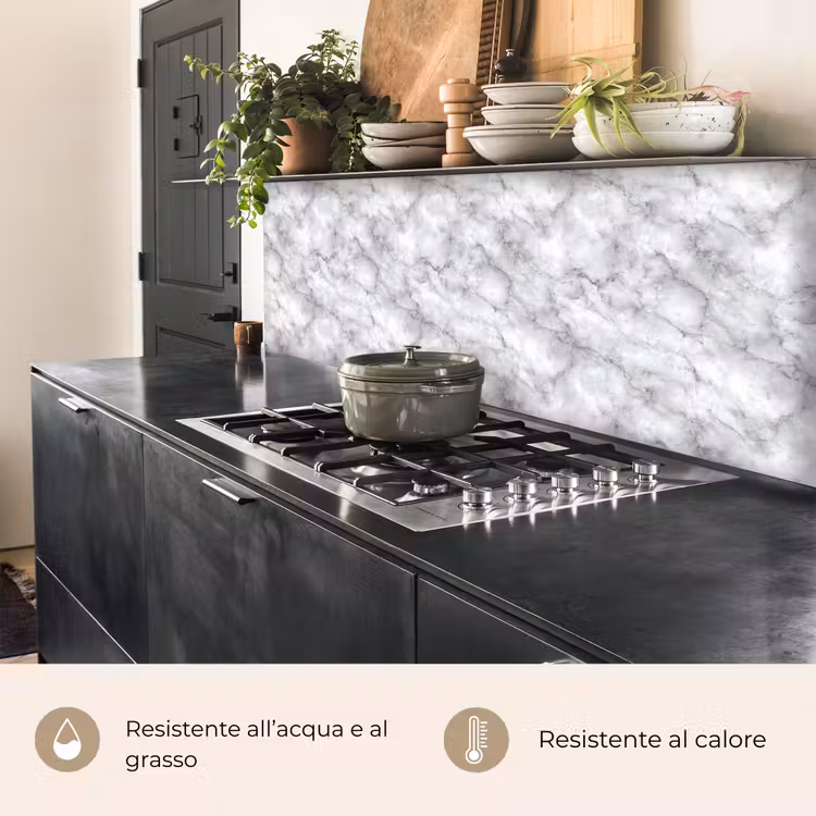 Schienale cucina - Grigio - Marmo - Classico - Venature — 5