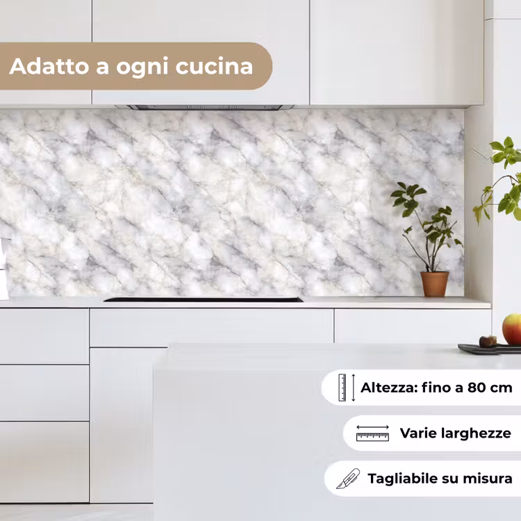 Schienale cucina - Grigio - Marmo - Dettagli — 7