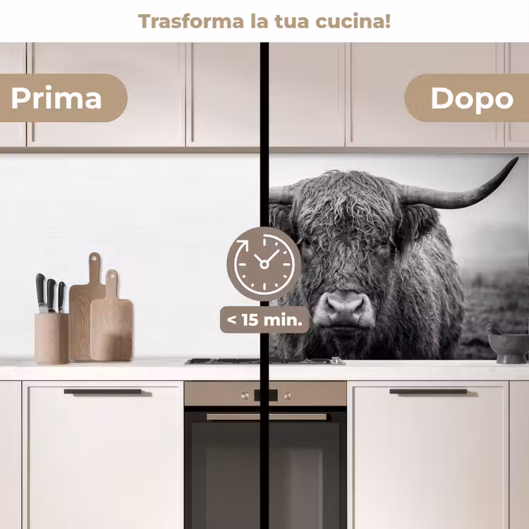 Schienale cucina - Highlander scozzese - Nero - Bianco - Erba — 3