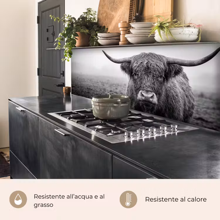 Schienale cucina - Highlander scozzese - Nero - Bianco - Erba — 5