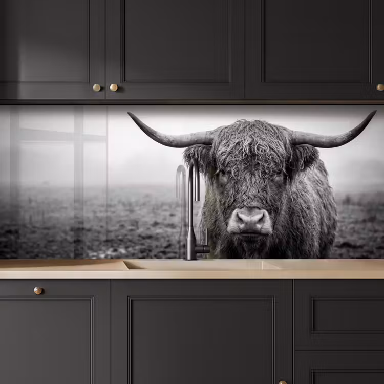 Schienale cucina - Highlander scozzese - Nero - Bianco - Erba — 6