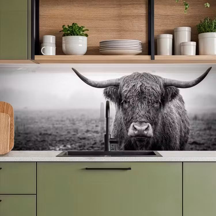 Schienale cucina - Highlander scozzese - Nero - Bianco - Erba — 8
