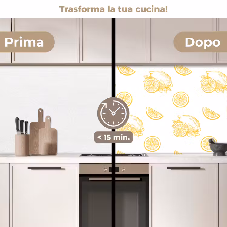 Schienale cucina - Limone - Modello - Giallo — 3