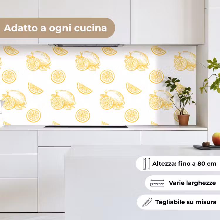 Schienale cucina - Limone - Modello - Giallo — 7