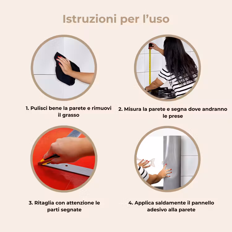 Schienale cucina - Pesci - Bianco - Beige — 9