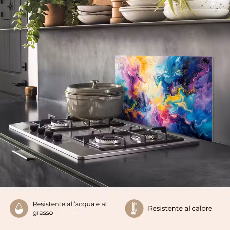 Paraschizzi cucina - Vernice - Colorata - Nero - Colori — 2