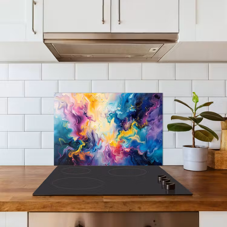 Paraschizzi cucina - Vernice - Colorata - Nero - Colori — 3