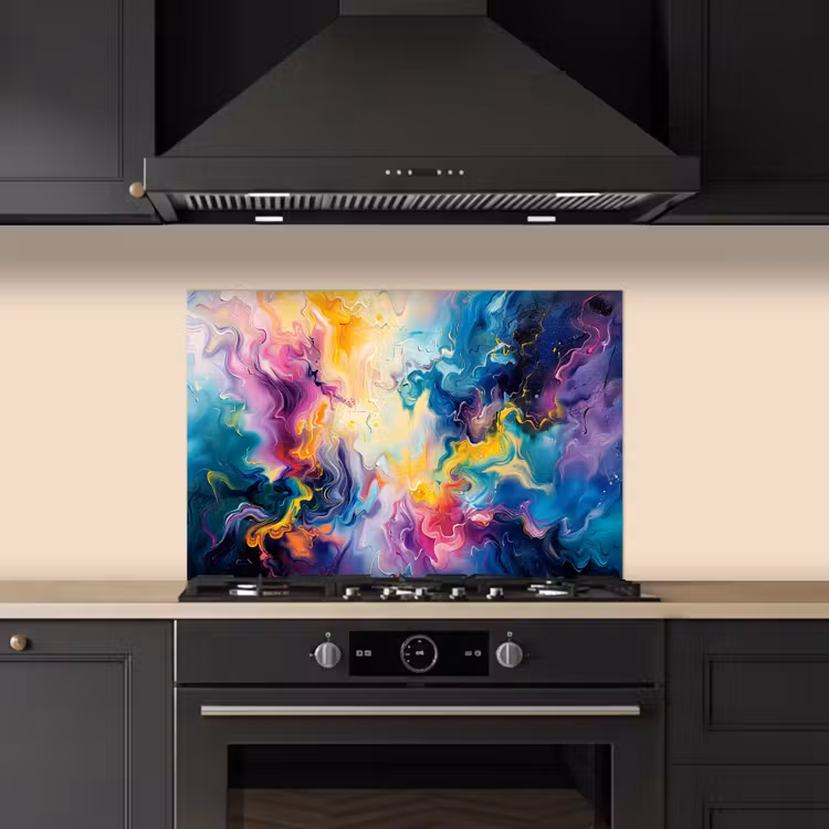 Paraschizzi cucina - Vernice - Colorata - Nero - Colori — 5