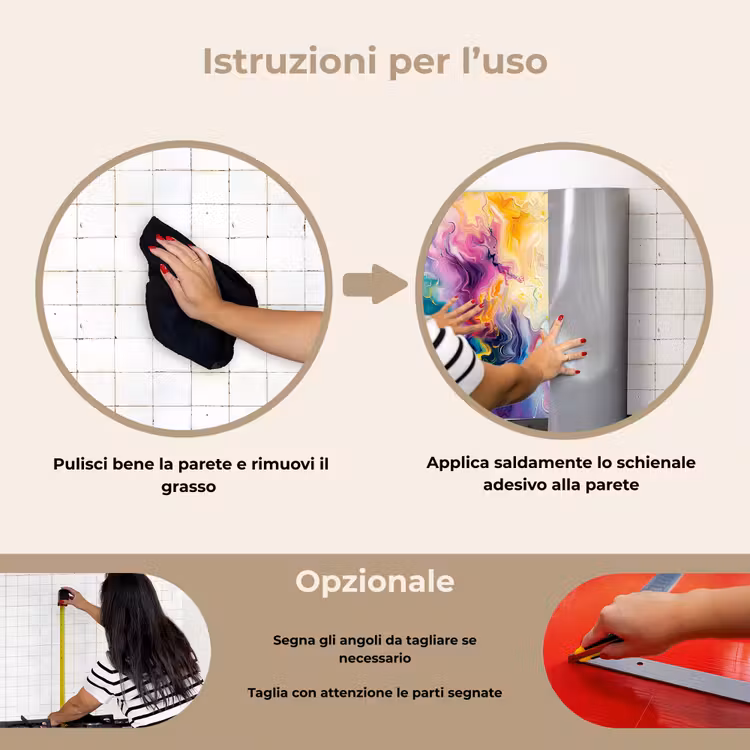 Paraschizzi cucina - Vernice - Colorata - Nero - Colori — 6