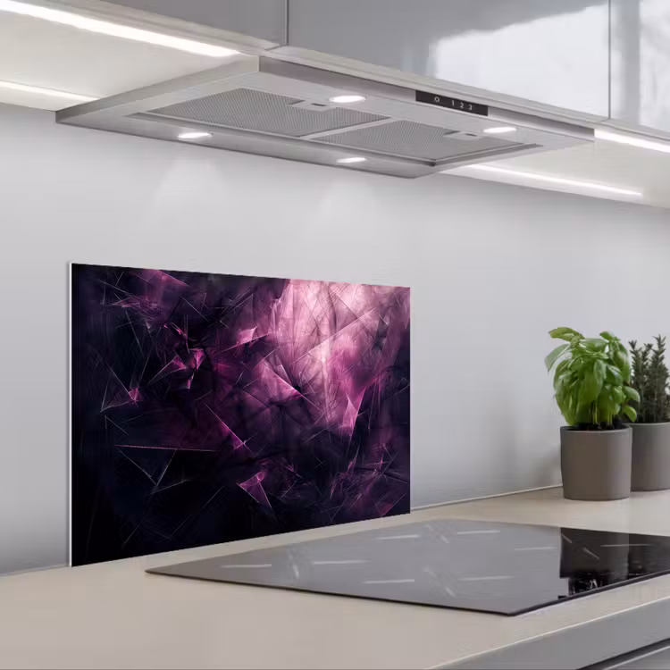 Paraschizzi cucina - Viola - Luce - Nero — 1