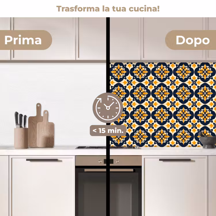 Schienale cucina - Motivo - Piastrella decorativa - Colorata — 3