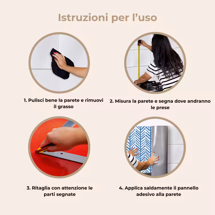Schienale cucina - Motivo - Striscia - Blu — 9