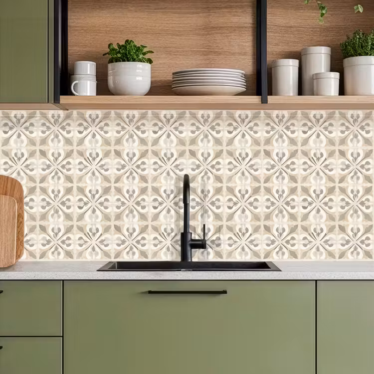 Schienale cucina - Piastrella - Motivo - Beige — 8