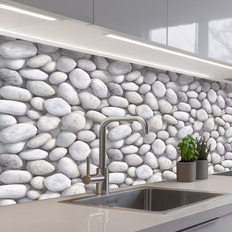 Schienale cucina - Pietre - Grigio - Ovale — 2