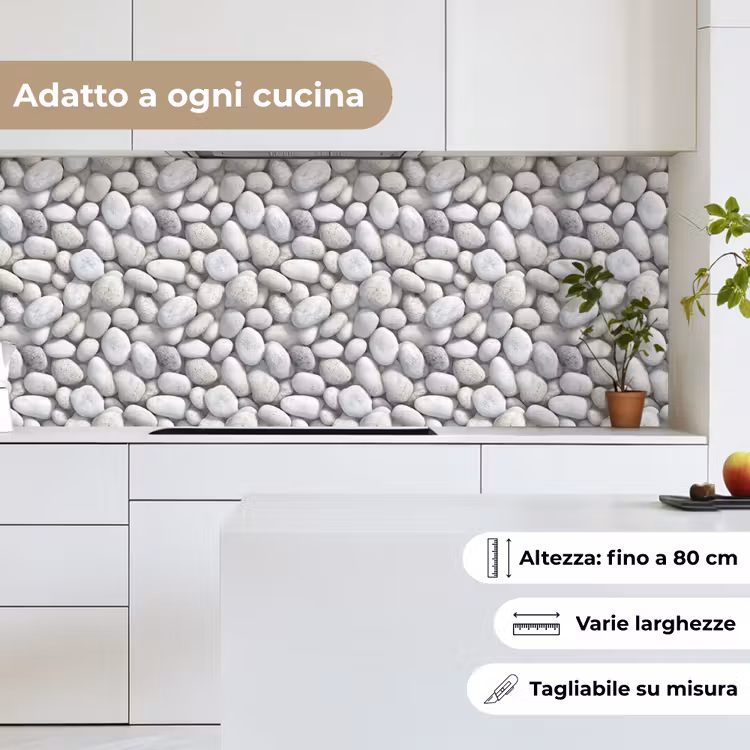 Schienale cucina - Pietre - Grigio - Ovale — 7