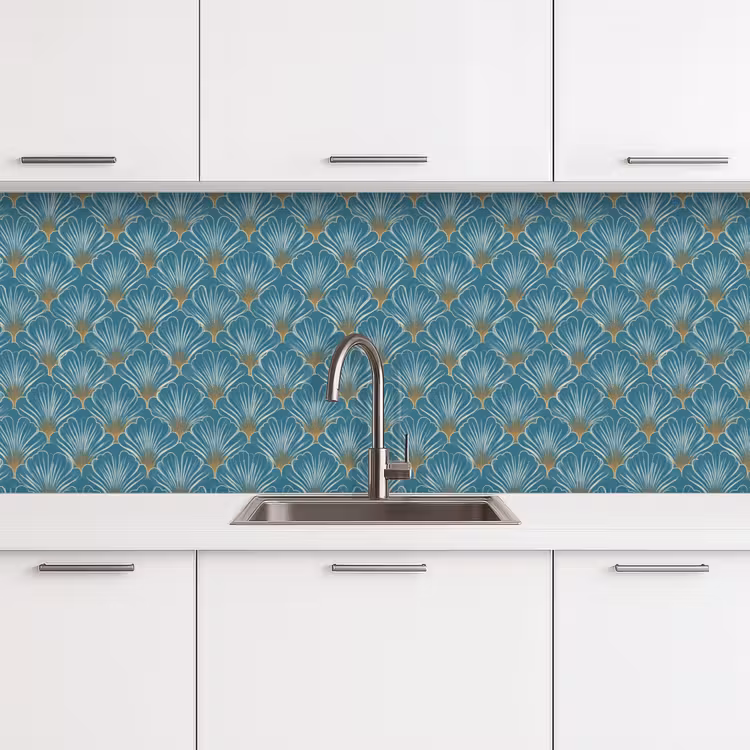 Schienale cucina - Simmetrico - Motivo - Blu — 4