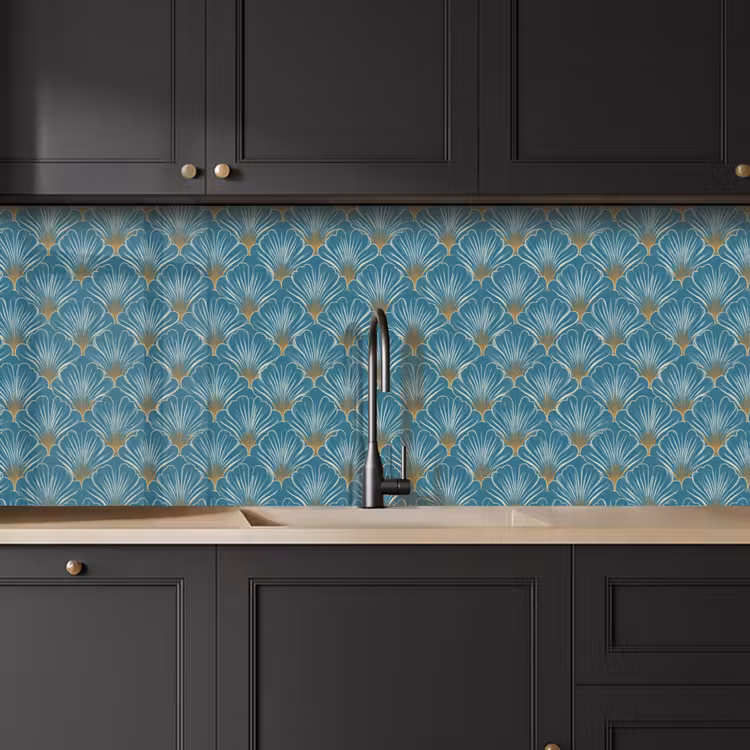 Schienale cucina - Simmetrico - Motivo - Blu — 6