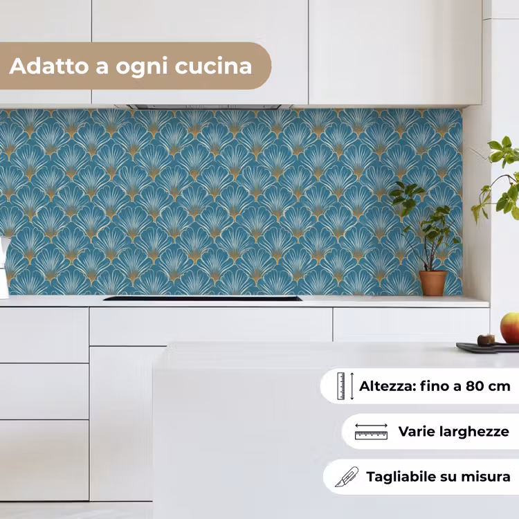 Schienale cucina - Simmetrico - Motivo - Blu — 7