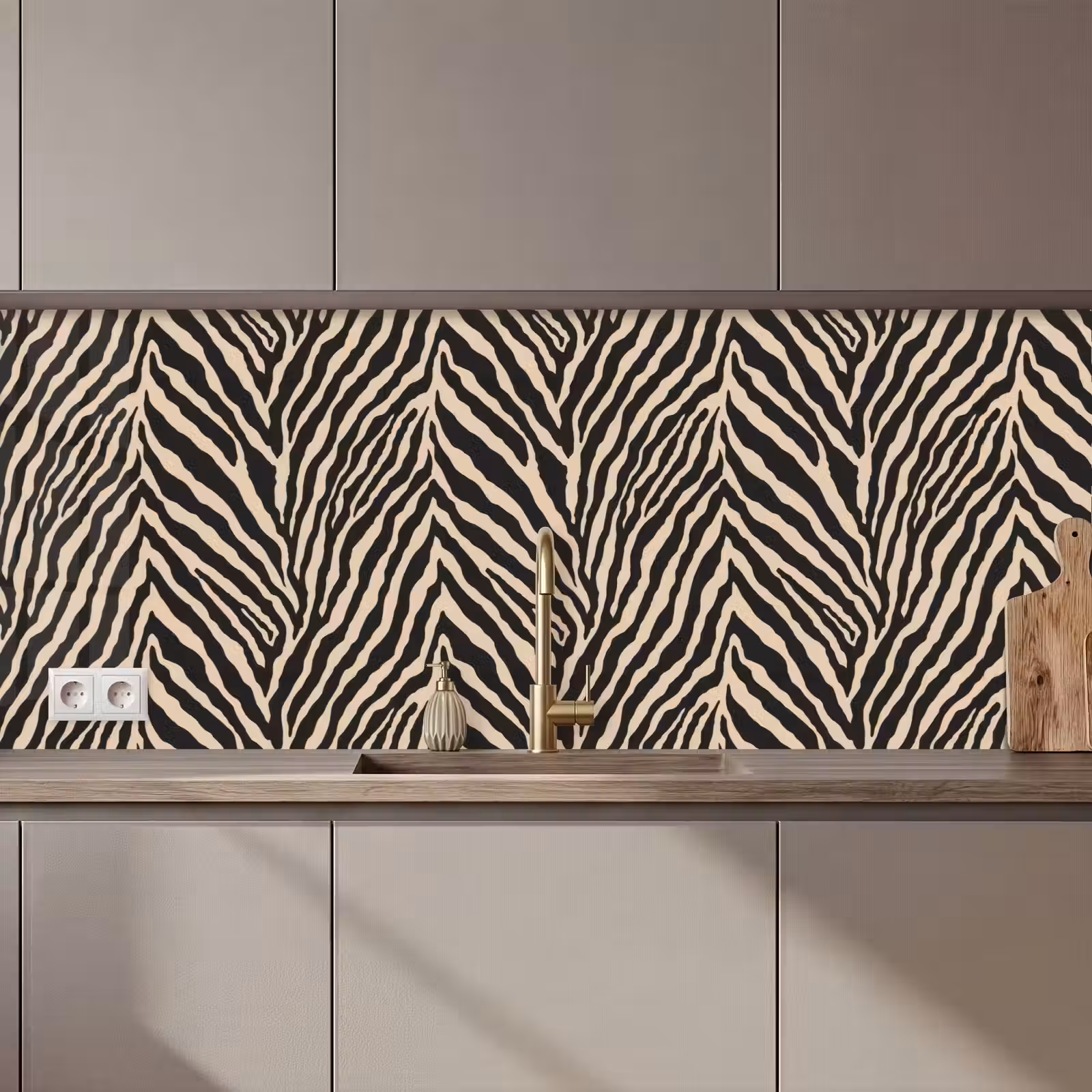 Schienale cucina - Zebra - Classico - Nero — 1