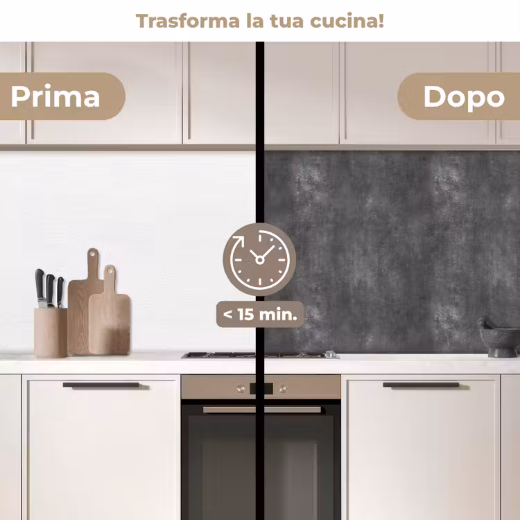 Schienale cucina - Grigio scuro - Grezzo - Calcestruzzo — 3