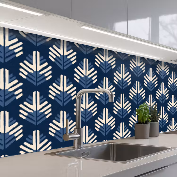 Schienale cucina - Moderno - Fantasia - Blu — 2