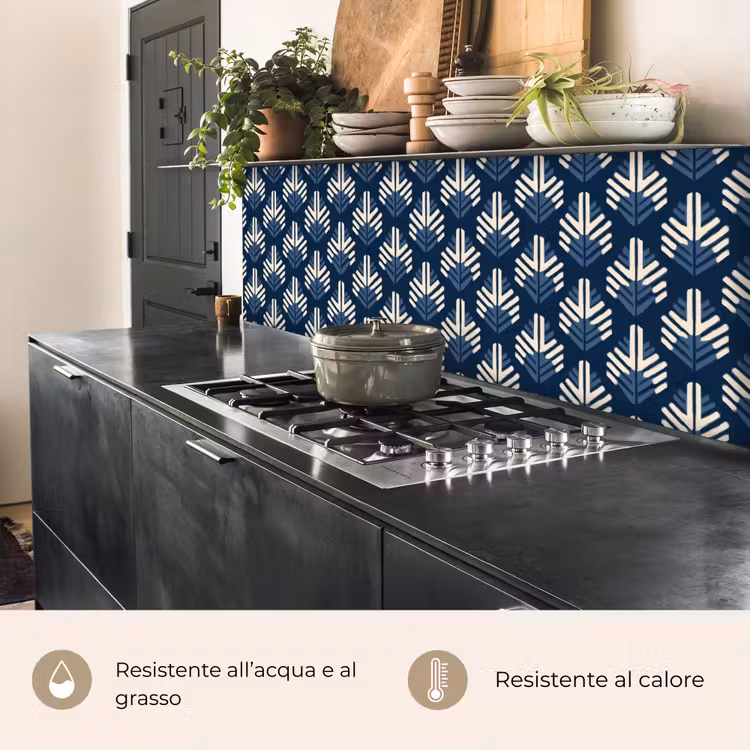 Schienale cucina - Moderno - Fantasia - Blu — 5