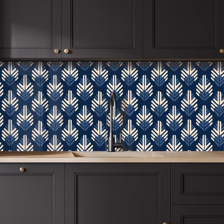 Schienale cucina - Moderno - Fantasia - Blu — 6