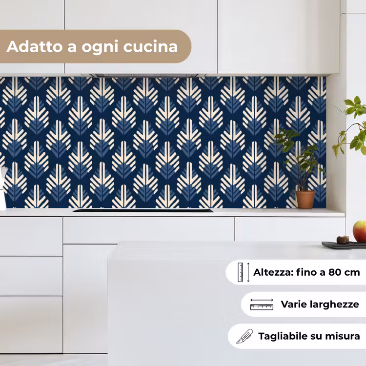 Schienale cucina - Moderno - Fantasia - Blu — 7