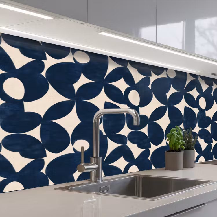 Schienale cucina - Moderno - Geometrico - Blu — 2