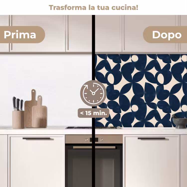 Schienale cucina - Moderno - Geometrico - Blu — 3