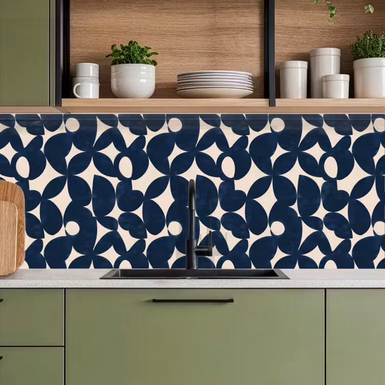Schienale cucina - Moderno - Geometrico - Blu — 8