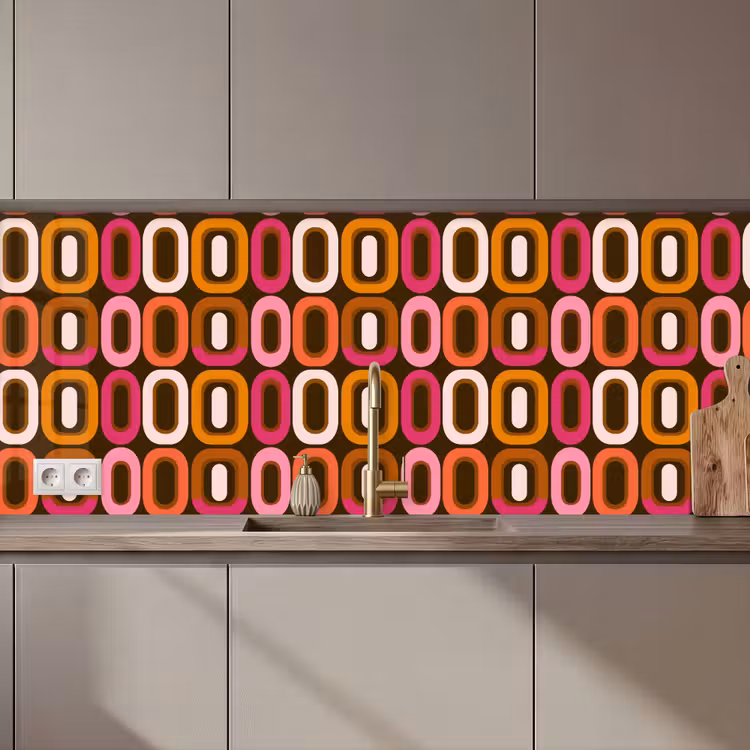 Schienale cucina - Moderno - Retrò - Colorato — 1