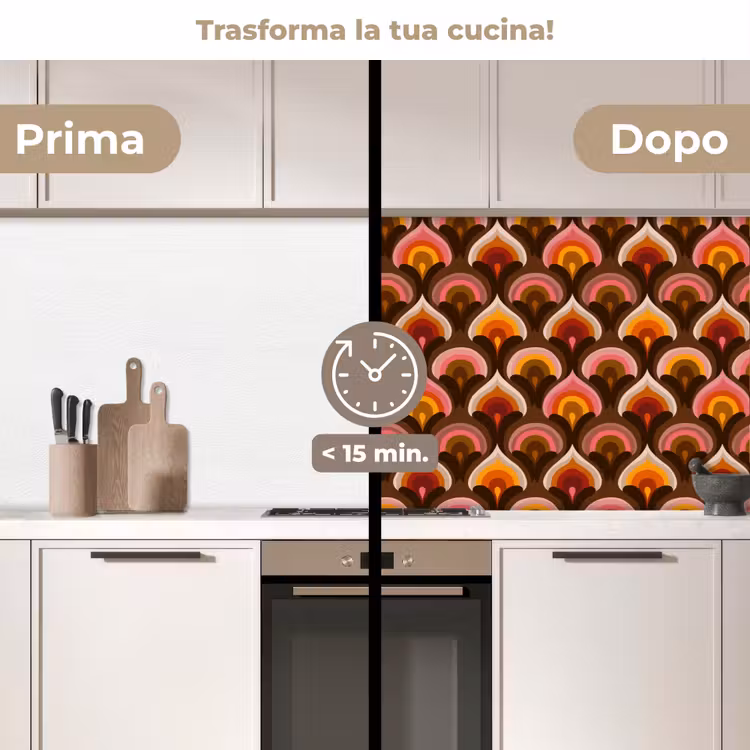 Schienale cucina - Motivo - Retrò - Colorato — 3
