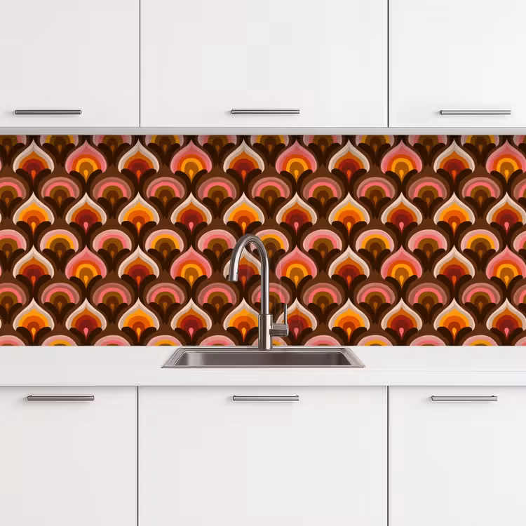 Schienale cucina - Motivo - Retrò - Colorato — 4