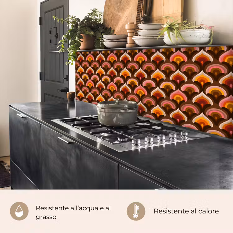 Schienale cucina - Motivo - Retrò - Colorato — 5