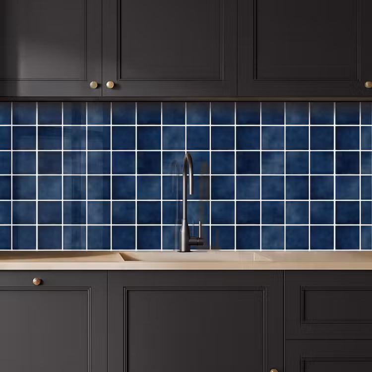 Schienale cucina - Piastrella - Moderna - Blu — 6