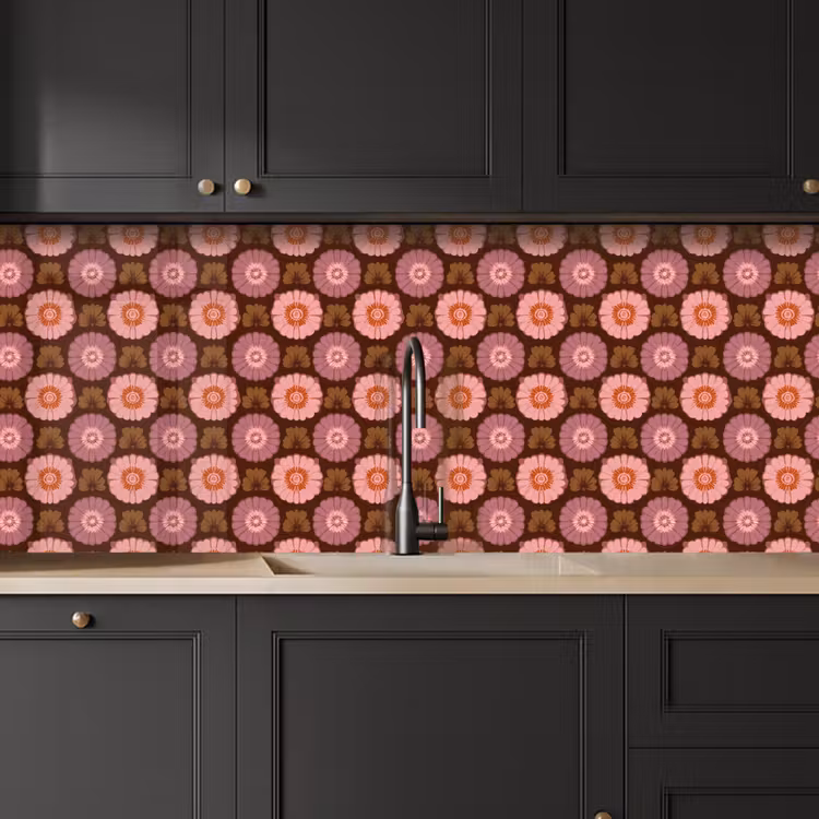 Schienale cucina - Retrò - Margherita - Rosa — 6